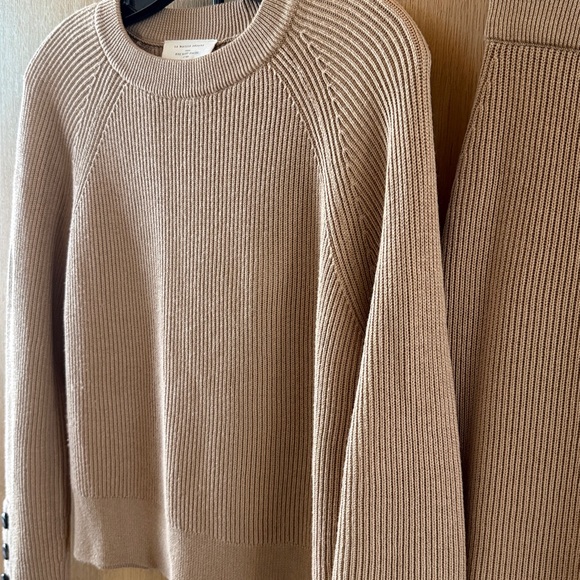 Sezane SAMI JUMPER and NAELLE SKIRT Matching Set Tan Color Womens size Small - Picture 6 of 13